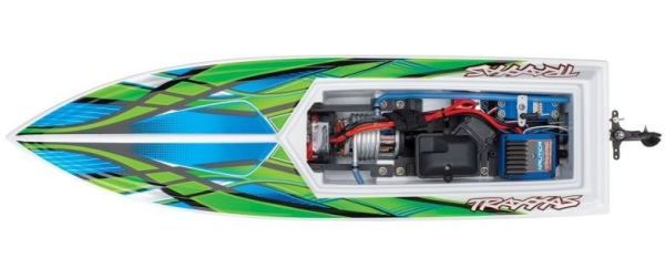 TRX38104-8GRN Blast Elektro Rennboot TRAXXAS weiß/grün 23-Zoll Brushed